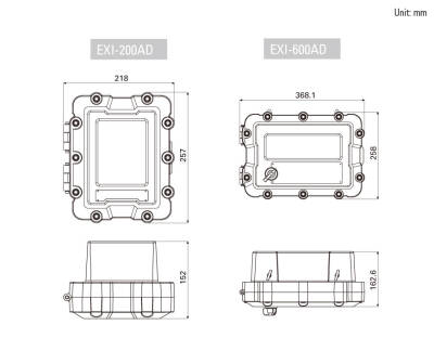 EXI-200AD Indikatör - IP66/ ATEX Sertifikalı - LED Ekran - 2x RS-232 - 2