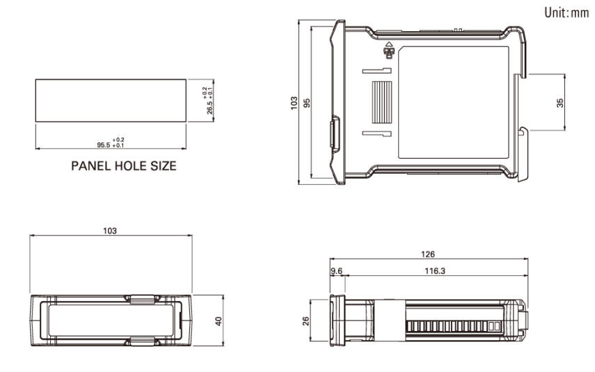 WTM-500 Transmitter - RS-485 - Modbus Comm. + Analog Out(4~20 mA, 0~5 V, 0~10 V veya ±5,±10 V) - 2